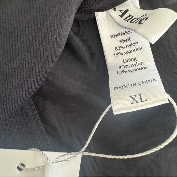 NWT Andie Swim The Santorini one piece swimsuit in black Size XL - Picture 11 of 13